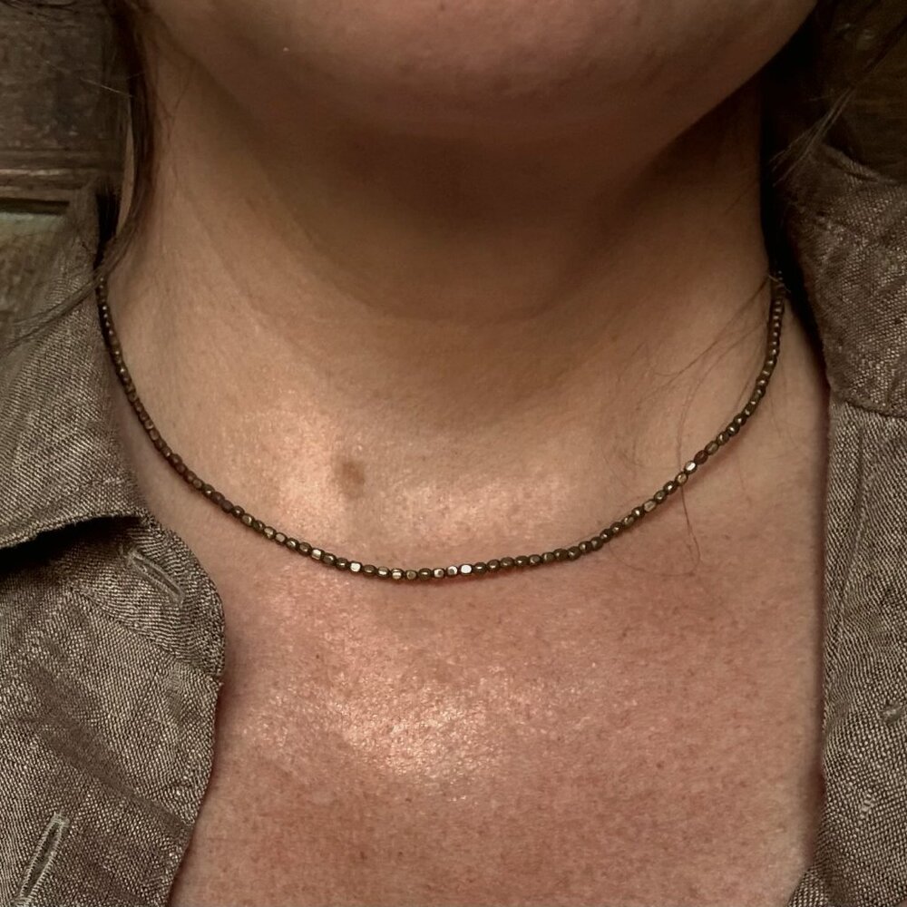 Brass beaded necklace
